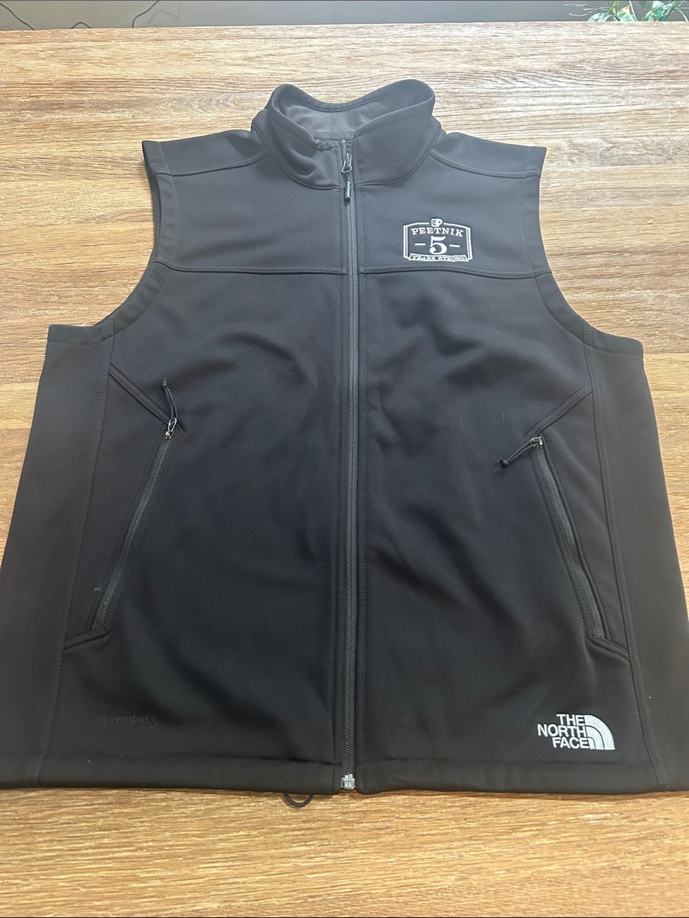 The North Face Black Men's Softshell Vest with Patch size large